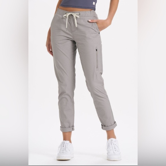 Vuori Pants - Vuori Ripstop Organic Cotton Blend Gray Pants Women Size M